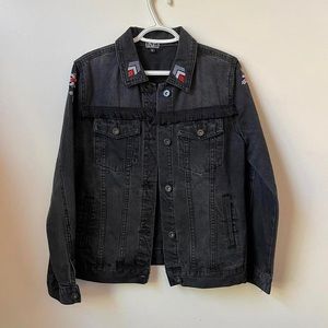 NWOT KF Clothing Embroidered Denim Jacket